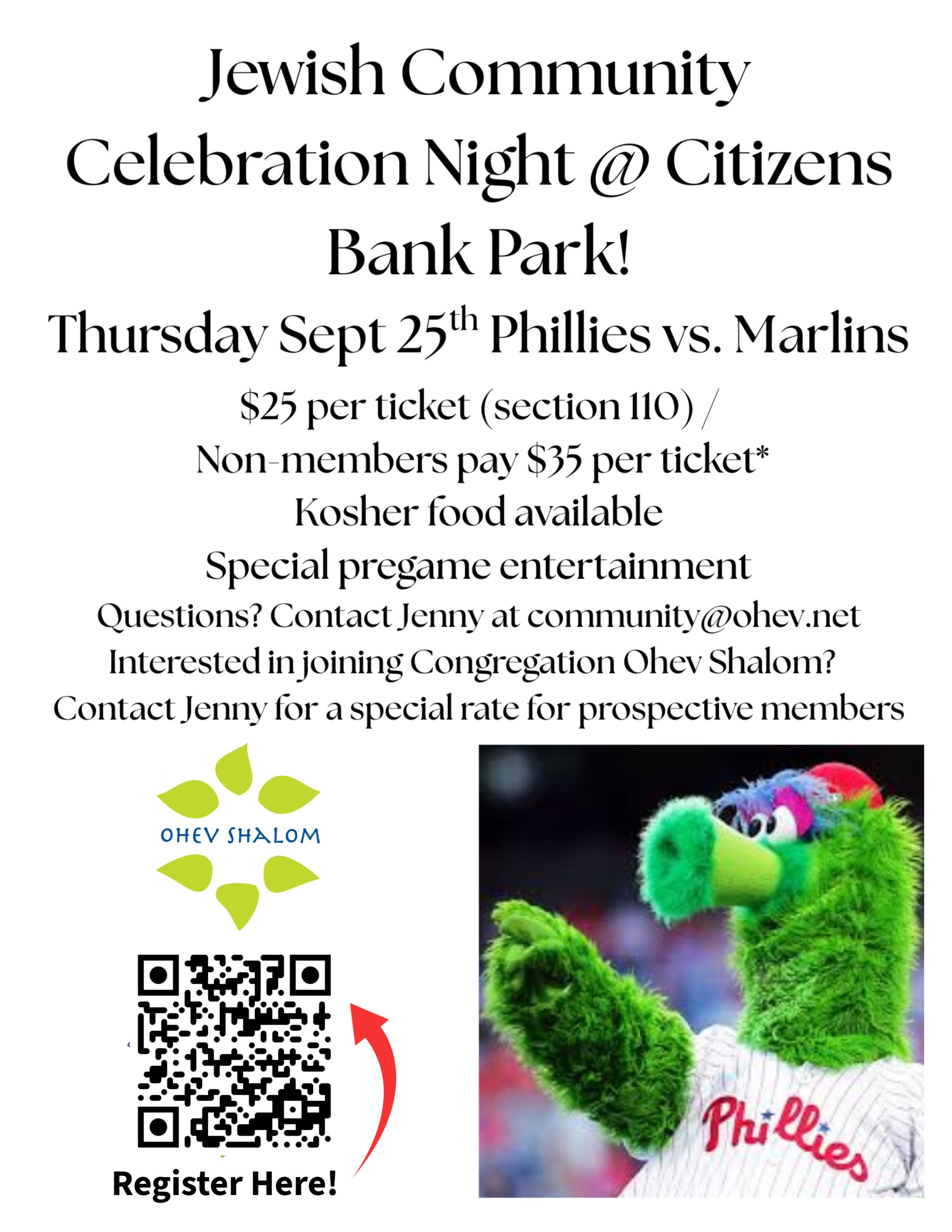 Philadelphia Phillies-Jewish Community Night